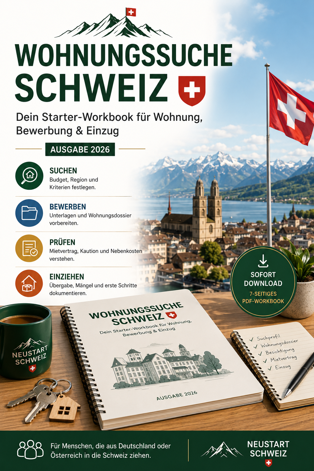 Recherche d'appartement Suisse – Cahier d'exercices de démarrage 2026