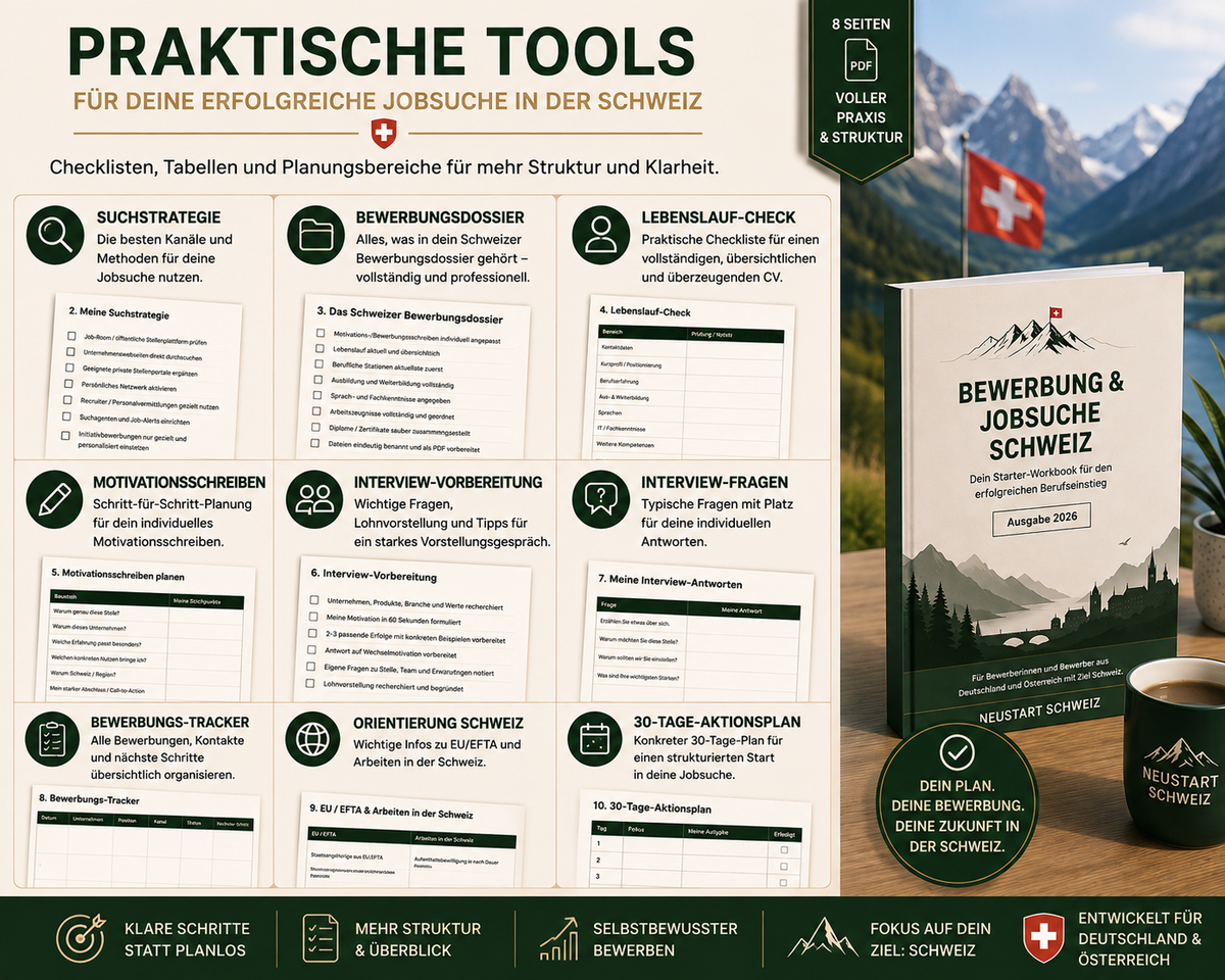 Bewerbung & Jobsuche Schweiz – Starter-Workbook 2026